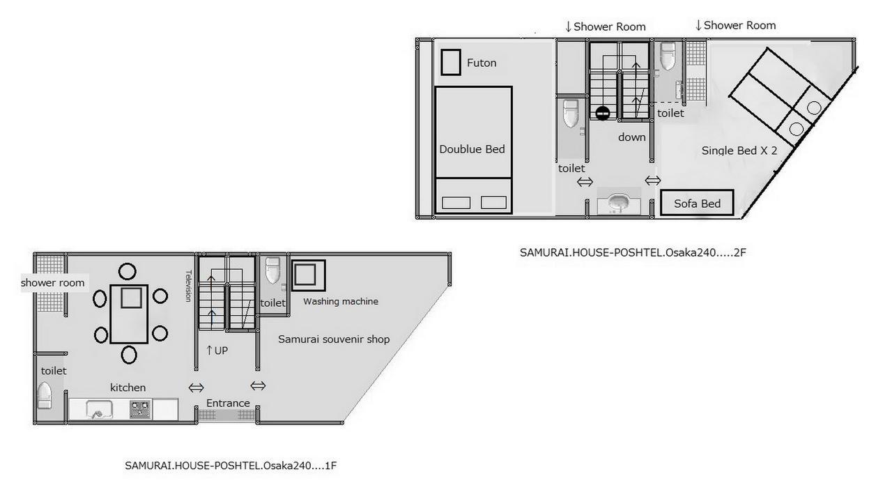 Апартаменти Poshtel Osaka 240 Екстер'єр фото
